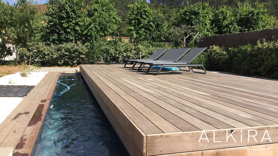 Installation de terrasse mobile pour piscine à Toulouse - Alkira